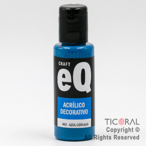 ACRIL.DECOR.EQ 402 AZUL CERULEO 50ML X 6 UNIDADES